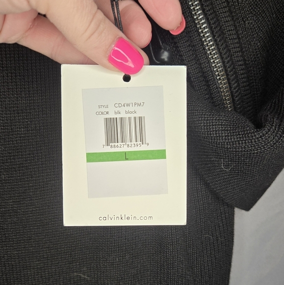 🖤 NWT Calvin Klein Asymmetrical Knit Sweater Dress – Size Large 🖤 - Picture 4 of 6